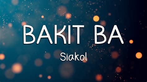 Bakit Ba .